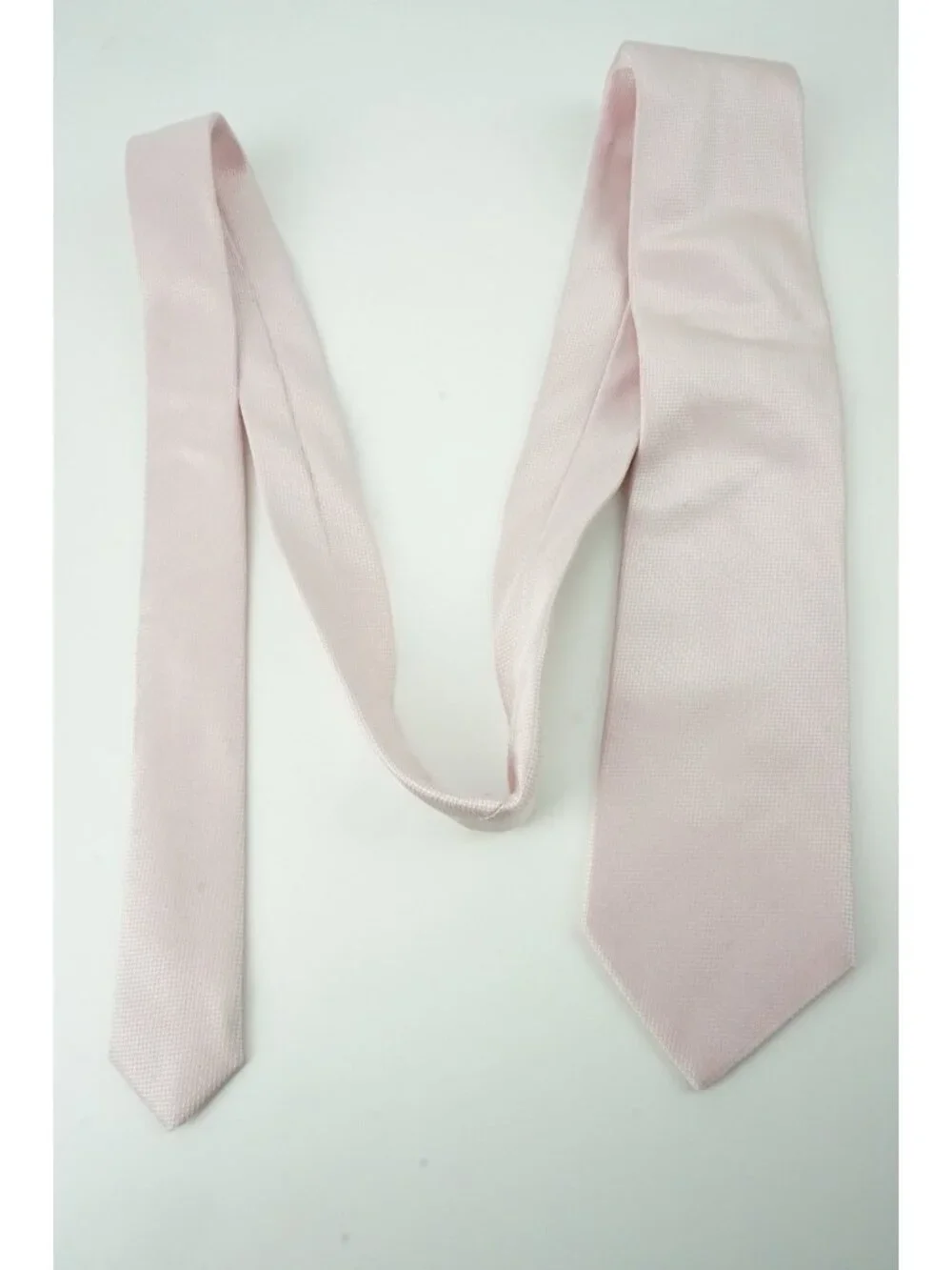 Eton Blush Pink Herringbone 100% Silk Tie Brand New With Tags